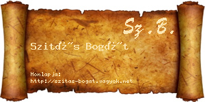 Szitás Bogát névjegykártya
